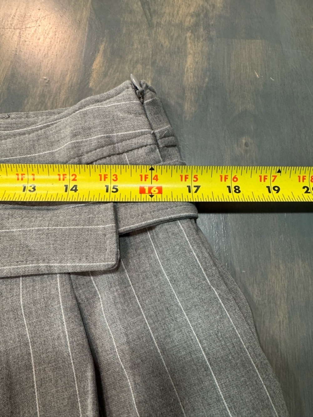 Scoop New with Tags Gray Pinstripe Pleated Skirt Size 8 & Jacket Size 12 Set - Picture 8 of 12